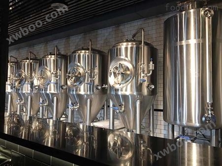 山东豪鲁300L鲜啤酿造设备 啤酒设备