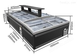 组合岛柜商用大容量冰柜无霜冰箱冷冻展示