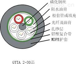标准松套管层绞式非铠装光缆(GYTA)