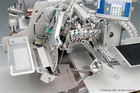 采用 CNC 步进电机技术的缝纫机, 适用于缝制直袋, 并具备全自动送料装置