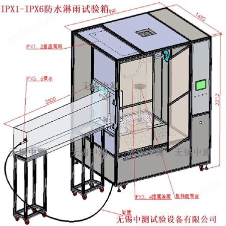 中测设备 IPX1-X6综合防水试验箱  ZC1233型 IP淋雨试验箱