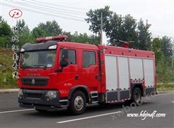 重汽豪沃T5G 5吨水罐消防车参数配置图片价格