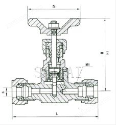 JJY1-1.6/32P型卡套式针型阀结构图