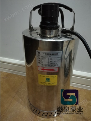 耐酸碱不锈钢潜水泵QDN10-10-0.75KW