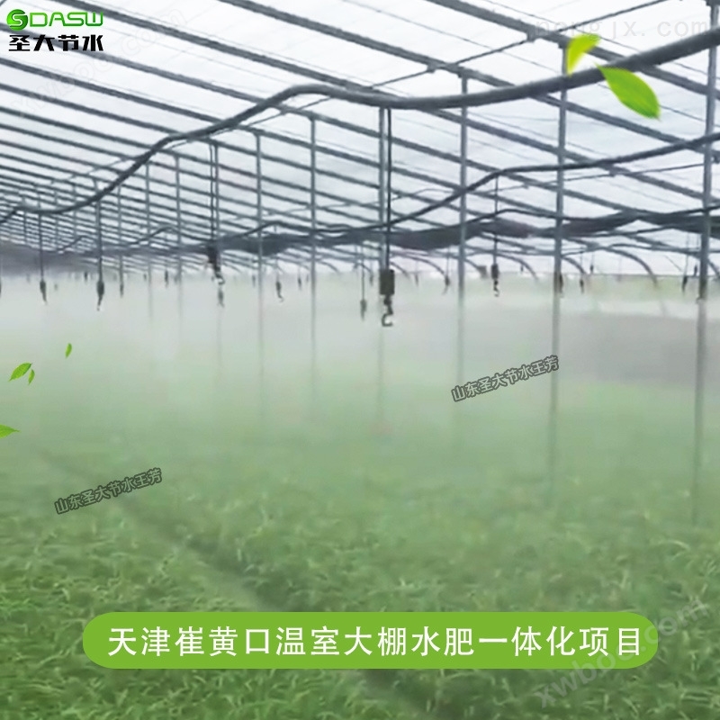 天津崔黄口温室大棚水肥一体化项目 圣大节水滴灌方案和现场施工